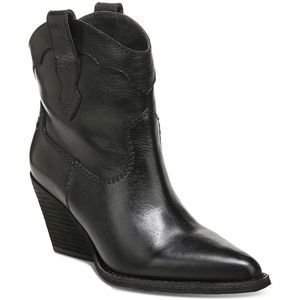 Zodiac Black Leather Ankle Boots